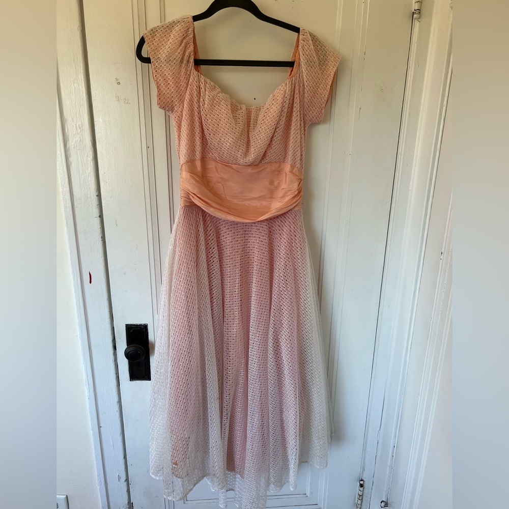 1950’s tea length pink dress